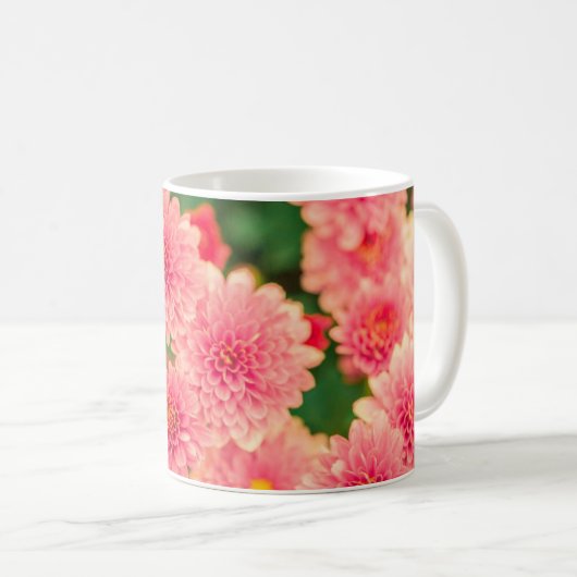 Hellrosa Blume Kaffeetasse (VorderseiteRechts)