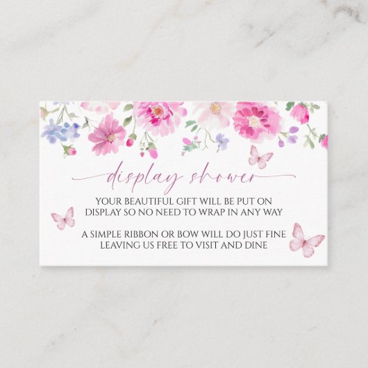 Hellrosa Blume Kinderdusche anzeigen Begleitkarte (Vorderseite)