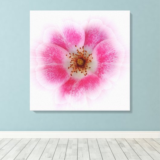 hellrosa Blume Leinwanddruck (Insitu (Holzboden))