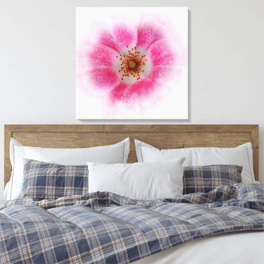 hellrosa Blume Leinwanddruck (Insitu (Schlafzimmer))