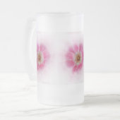hellrosa Blume Mattglas Bierglas (Vorderseite Links)