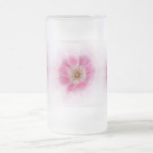 hellrosa Blume Mattglas Bierglas (Mittel)