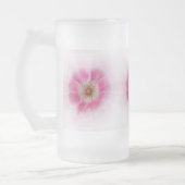 hellrosa Blume Mattglas Bierglas (Links)