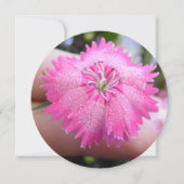 Hellrosa Blume mit Flecken Einladung (Vorderseite)