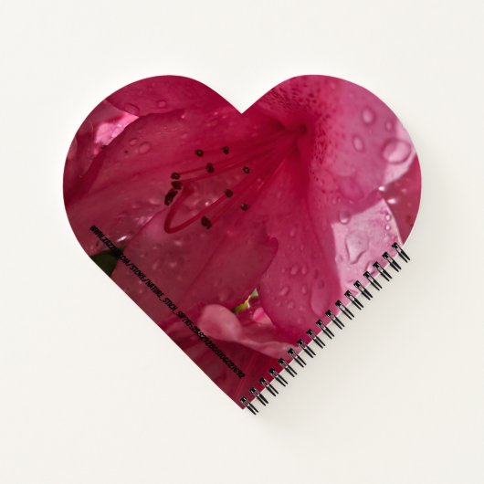 Hellrosa Blume mit Text Notizblock (Rückseite)