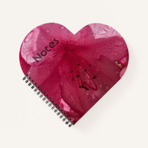 Hellrosa Blume mit Text Notizblock