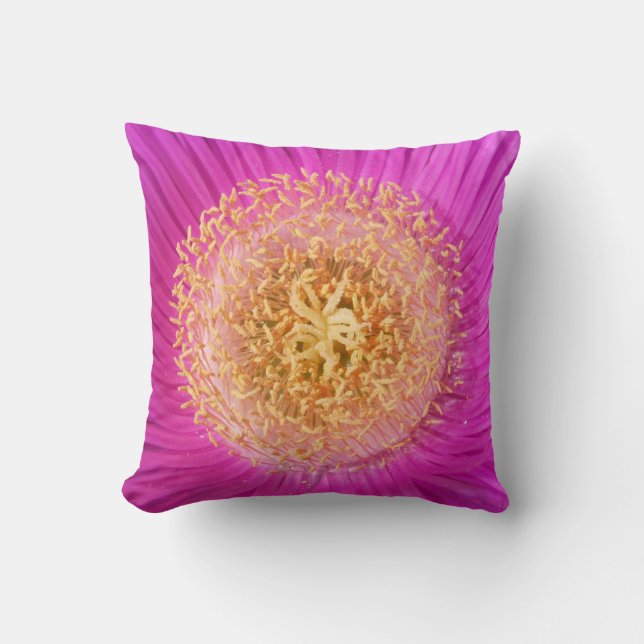 Hellrosa Blume Pilze Kissen (Vorderseite)