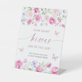 Hellrosa Blume wie viele Küsse sind im Jar Sockelschild (Vorderseite)