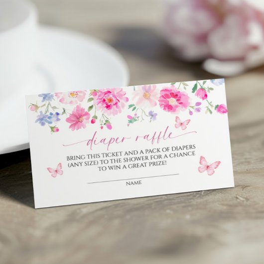 Hellrosa Blume Windeln Begleitkarte