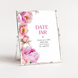 Hellrosa Blumen Datum Ideen Verabredung jar Poster