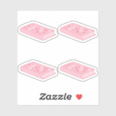 Hellrosa Blumenbücher Aufkleber (Blatt)