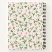 Hellrosa Blumencoquette Cottailcore Spirale Notizblock (Rückseite)