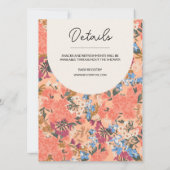 Hellrosa Blumendusche Einladung (Rückseite)
