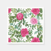 Hellrosa Blumenpapier Napkins Serviette (Vorderseite)