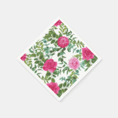 Hellrosa Blumenpapier Napkins Serviette (Ecke)