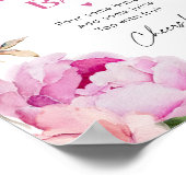 Hellrosa Blumenperle Bridal mimosa Bar Poster (Ecke)