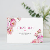 Hellrosa Blumenpony Bridal Dank Karte (Stehend Vorderseite)