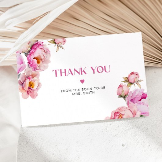 Hellrosa Blumenpony Bridal Dank Karte