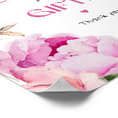 Hellrosa Blumenpony Karten und Geschenke Poster (Ecke)