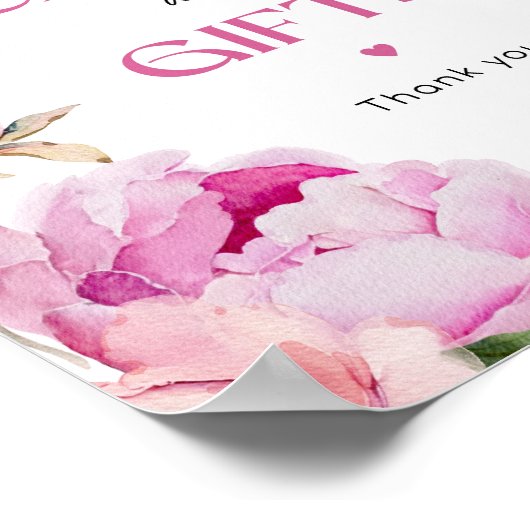 Hellrosa Blumenpony Karten und Geschenke Poster (Ecke)