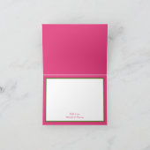 Hellrosa Blumenzehen Dankeskarte (Innenseite)