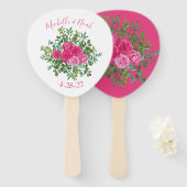 Hellrosa Blumenzehen Fächer (Vorne und Hinten)