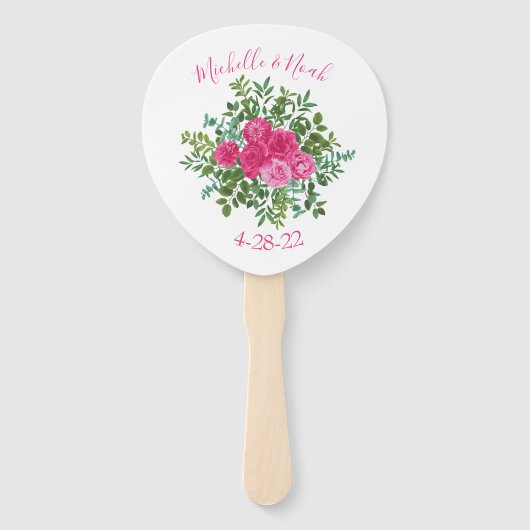 Hellrosa Blumenzehen Fächer (Vorderseite)