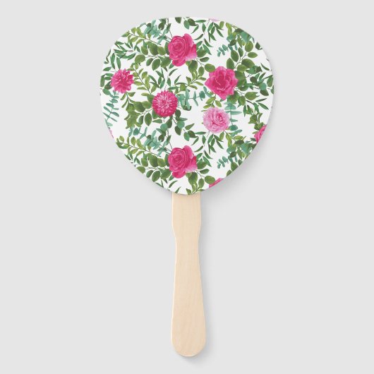 Hellrosa Blumenzehen Fächer (Rückseite)