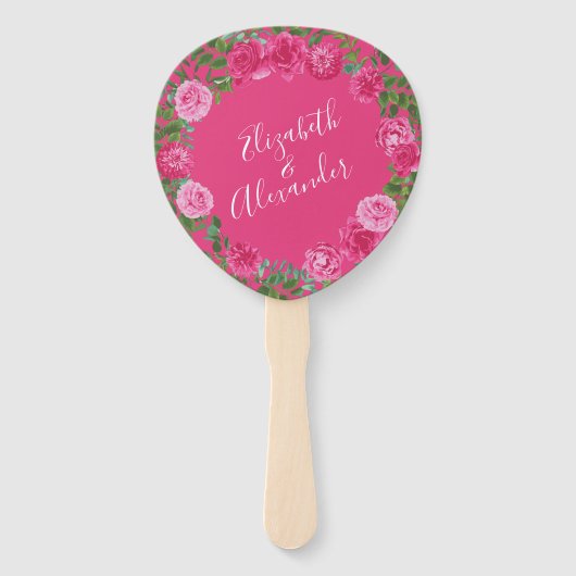 Hellrosa Blumenzehen Fächer (Vorderseite)