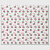 Hellrosa Blumenzehen Geschenkpapier (Flach)