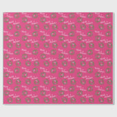 Hellrosa Blumenzehen Geschenkpapier (Flach)