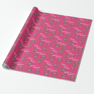 Hellrosa Blumenzehen Geschenkpapier