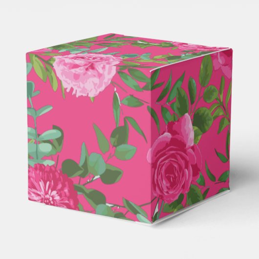 Hellrosa Blumenzehen Geschenkschachtel (Rückseite)