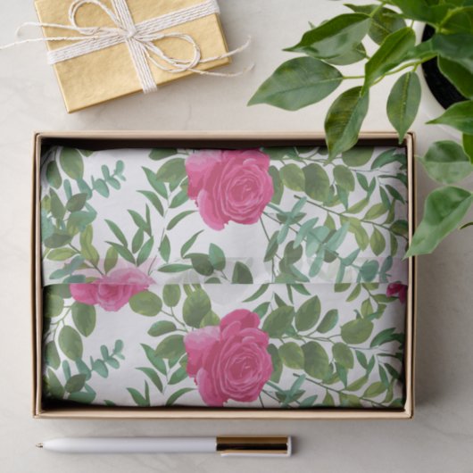 Hellrosa Blumenzehen Seidenpapier (Geschenk)