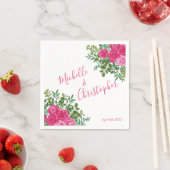 Hellrosa Blumenzehen Serviette (Beispiel)