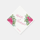 Hellrosa Blumenzehen Serviette (Ecke)