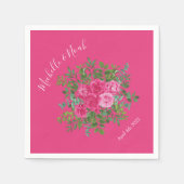 Hellrosa Blumenzehen Serviette (Vorderseite)