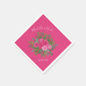 Hellrosa Blumenzehen Serviette (Ecke)