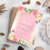 Hellrosa Blumenzwiebeleinladung Einladung