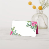 Hellrosa Blumenzwiebelplatz oder Escortkarte Platzkarte (Vorderseite)