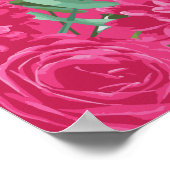 Hellrosa Blumenzwiebelposter Poster (Ecke)