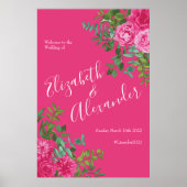 Hellrosa Blumenzwiebelposter Poster (Vorne)