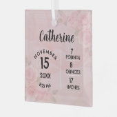 Hellrosa Blumenzwiebelzähne Quadrat Ornament (Vorderseite links)