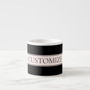 Hellrosa Blush-Streifen & Eleganter editierbarer T Espressotasse
