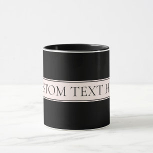 Hellrosa Blush-Streifen & Eleganter editierbarer T Tasse
