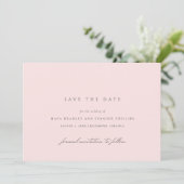 Hellrosa Blüte | Elegant Simple Wedding Save The Date (Stehend Vorderseite)