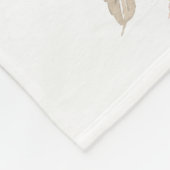 Hellrosa Blüte mit Kreuztaufen Fleecedecke (Ecke)