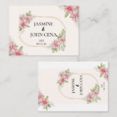 Hellrosa Braun Elegante Rustikale Hochzeit Mitteilungskarte (Vorne/Hinten)