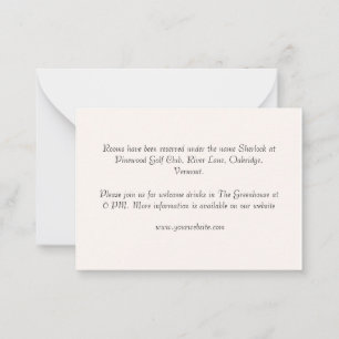 Hellrosa Braune Elegante Rustikale Hochzeit Mitteilungskarte
