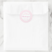 Hellrosa Brautparty-Dankeschön-Sticker Runder Aufkleber (Tasche)